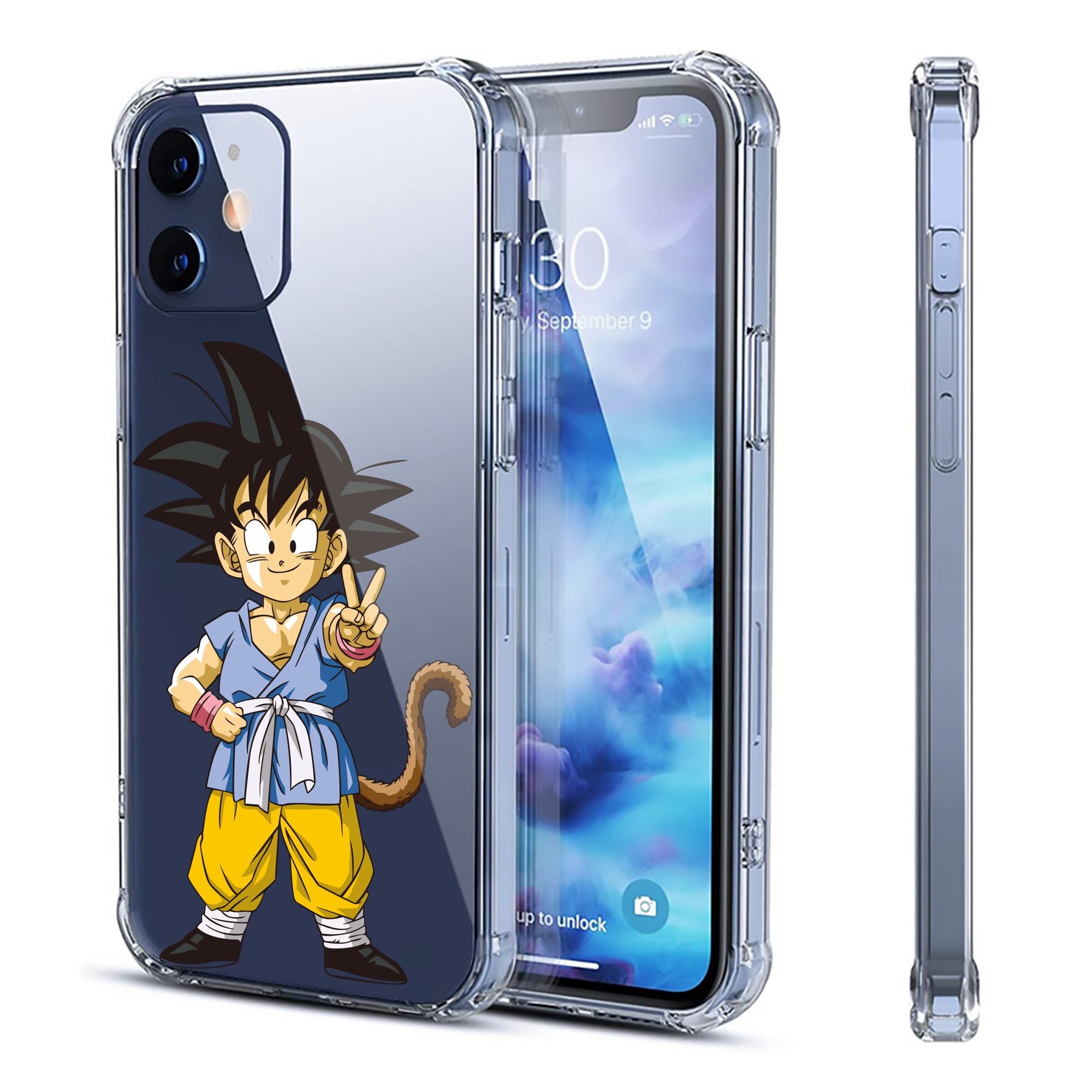 （画像用） ドラゴンボール 孫悟空（そん ごくう）Son Goku カカロット DRAGON BALL Kakarotto 【iPhone 12シリーズ対応】透明スマホケース（クリアソフトケース）
